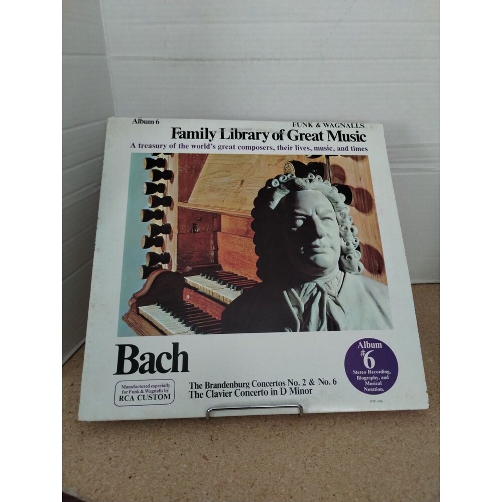 Funk & Wagnalls Family Library Of Great Music Album 6 BACH 1966 RCA FW306